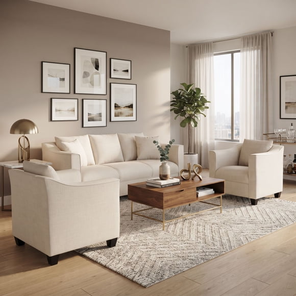 JUEGO DE LIVING 3-1-1 AURA BEIGE