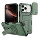 thumbnail image 1 of Funda Resistente para iPhone 15 Pro Max, Cubierta a Prueba de Golpes de Grado Militar con Protector Deslizante para Lente de Cámara, Soporte de 2 Vías, Antideslizante, Protección contra Caídas de, 1 of 8