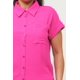 thumbnail image 2 of Saronite Conjunto de Camiseta Holgada de Manga Corta con Bolsillos y Botones y Shorts con Cintura Elástica y Bolsillos Laterales, Rosa (para Mujer), 2 of 5