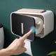 thumbnail image 2 of Portador de papel higiénico impermeable al aire libre para el baño - dispensador de tejido de plástico a prueba de mascotas montado en adhesivo completo, rollo de papel higiénico (negro 21 *, 2 of 3