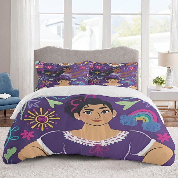 Encanto Bedding Sets Cartoon Duvet Cover Lightweight 3 Piece Bet Sets for Kids Boys Girls