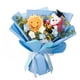 thumbnail image 5 of Ramo de flores de ganchillo Ramo de ganchillo Flores artificiales de punto completadas para la decoración del banquete de boda de graduación Día del Azul, 5 of 5
