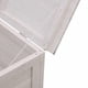 thumbnail image 5 of Caja de almacenamiento para jardín VidaXL, madera de abeto maciza blanca, tamaño mediano, 5 of 9