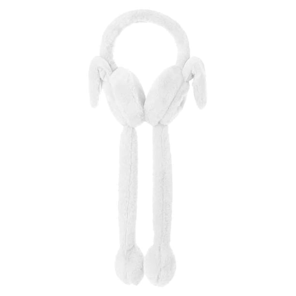 Orejeras de invierno para mujer, lindas orejeras móviles con orejas de conejo, orejeras, protección auditiva para estudiantes, orejeras cálidas y frías.