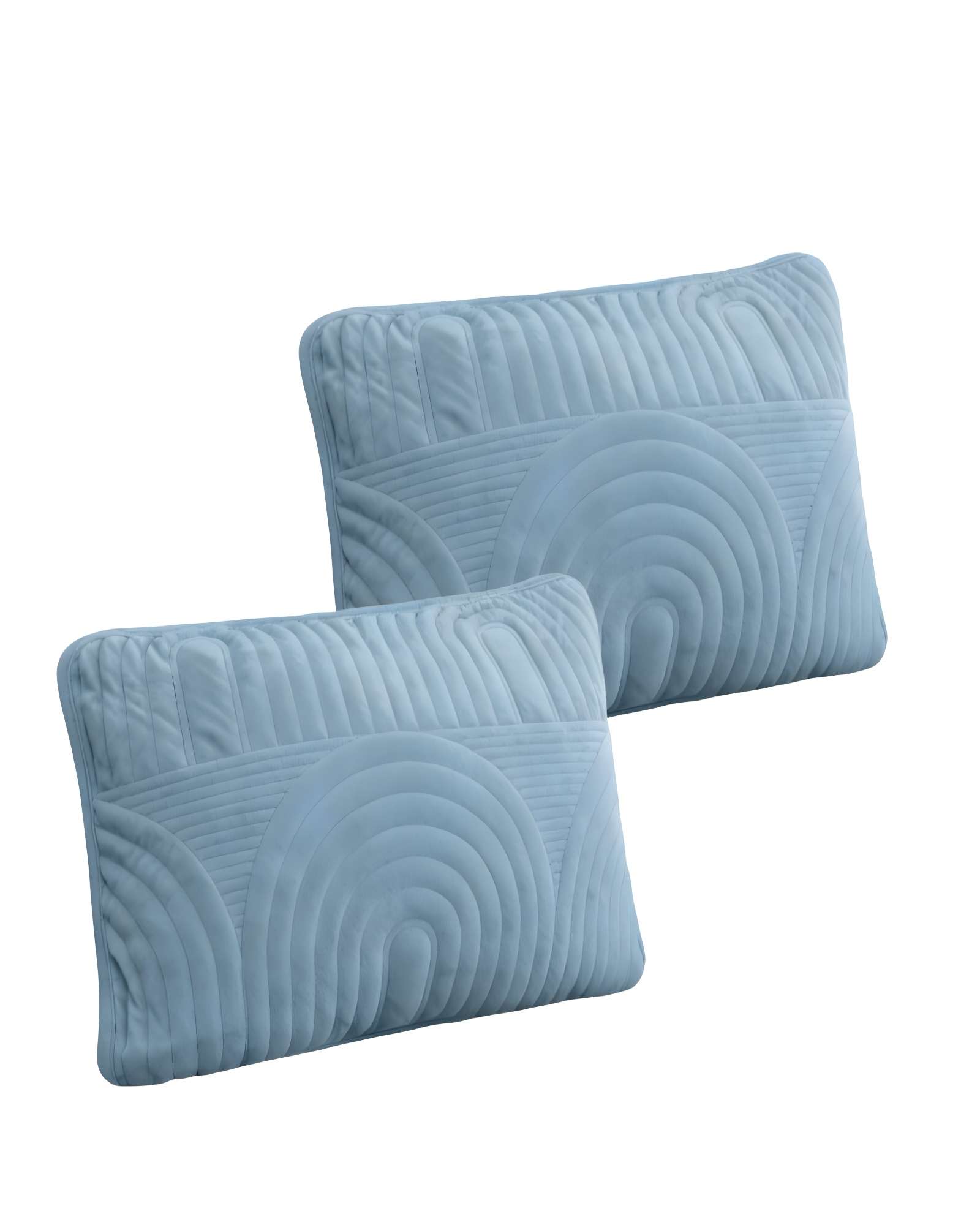 Genérico - Set De 2 Fundas De Cojin Serie Arco 30X50 Cm Celeste