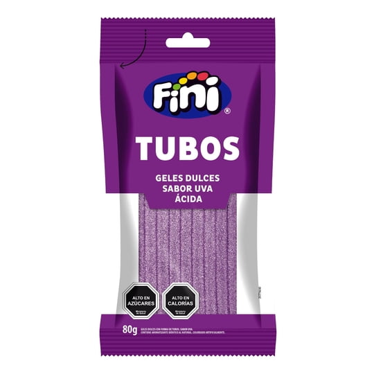 Regaliz Tubos Sabor Uva Ácida 80 g Fini