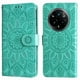 thumbnail image 1 of Funda tipo cartera FOXDOCK para Realme 14 Pro , diseño girasol en relieve, cuero PU, cierre magnético, soporte y tarjetero, 1 of 5