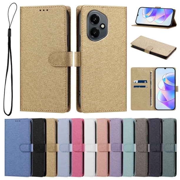 Cartera Funda para Honor 400 Carga Inalámbrica, Dorado