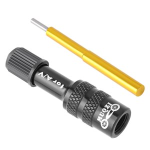 Ioensy - Adaptador De Válvula Schrader De Horquilla De Bicicleta Para Piezas De Ciclismo De Bicicleta De Montaña Negro