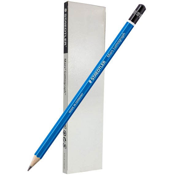 Lápices de Dibujo de Grafito STAEDTLER Mars Lumograph 4B Paquete de 6