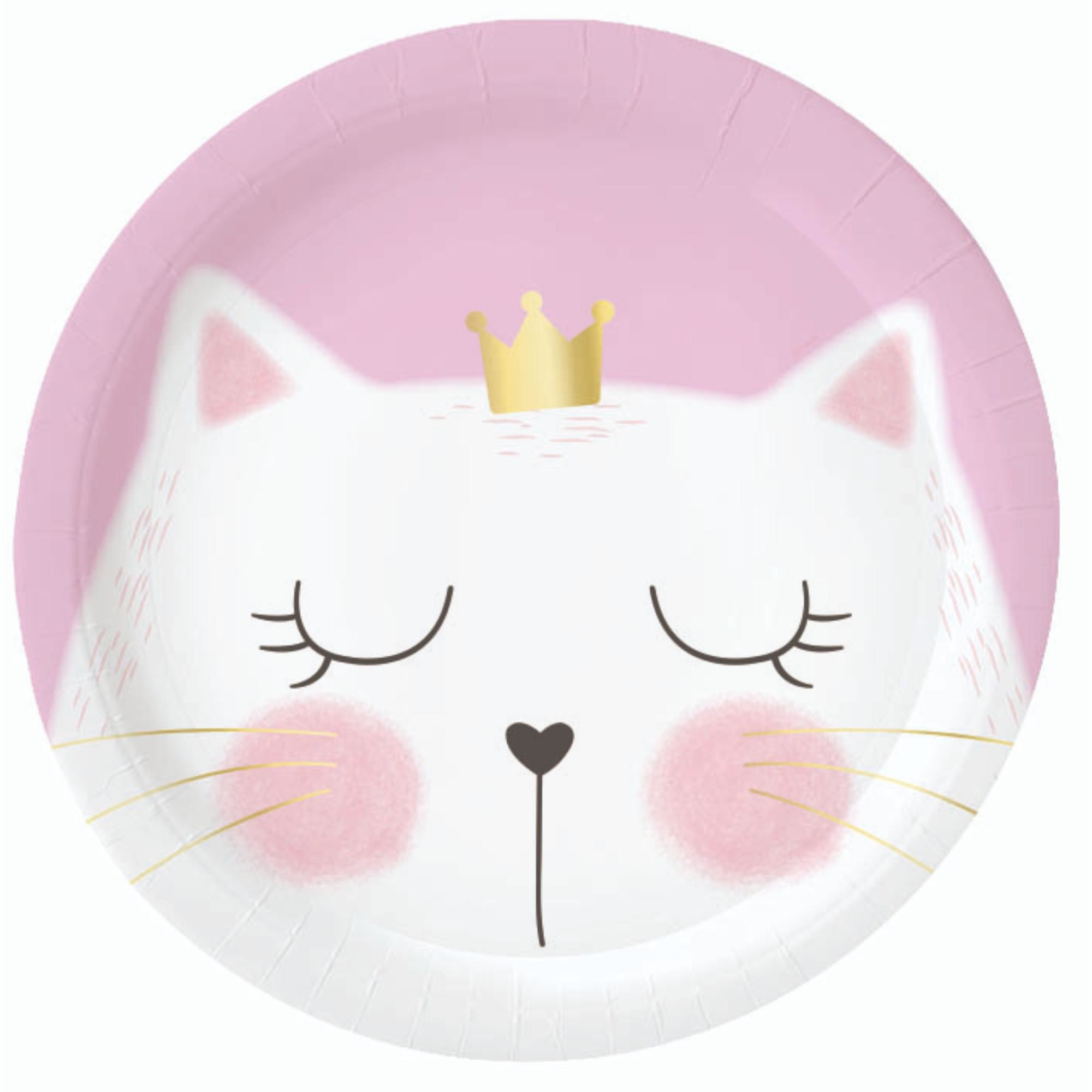 Plato Gato 23cm 6 Unidades Way to celebrate
