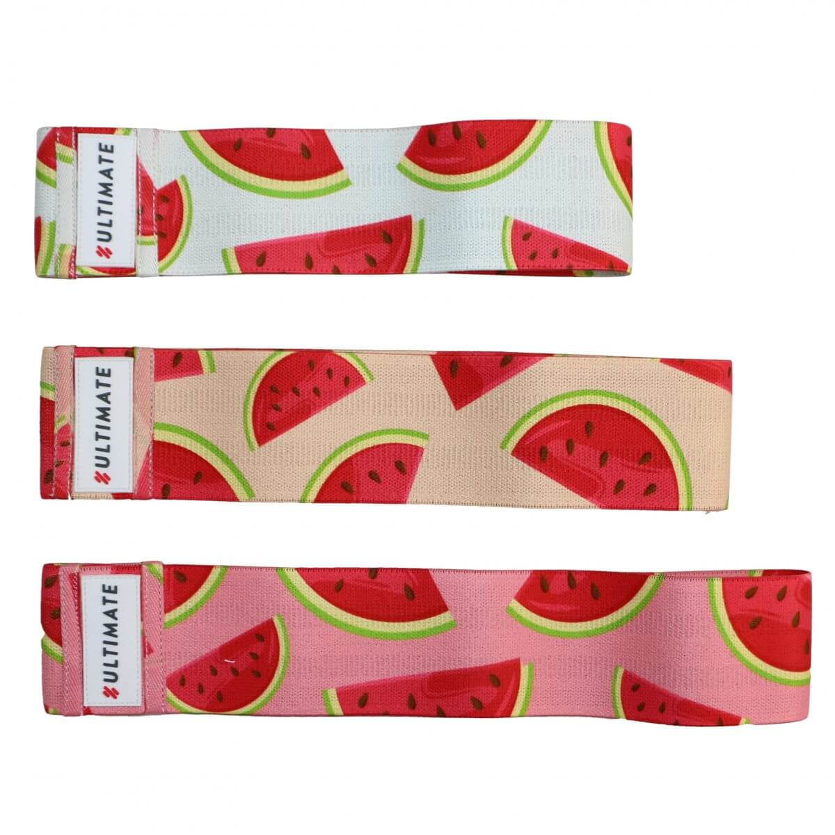 Ultimate Fitness - Pack 3 Hip Loop Watermelon Banda Elástica Glute Limited Edition