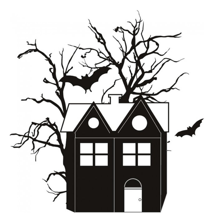Rienda Libre Graphics - Decomural Haunted House Halloween Ws-17099
