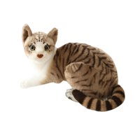 Magideal - Realista Animal De Peluche Decoración Regalo De Cumpleaños Figuras Gatos Caseros Juguete De Peluche De Simulación Para Niños Cuarto De Niños Do , Gato Gris De 40 Cm 40Cm Gato Gris