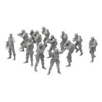 Magideal - 13 Figuras De En Miniatura, Escala 1/72, Pequeñas Figuras De Acción, Modelos Para Accesorios De Fotografía, Dioramas, Decoración Y Diseño.