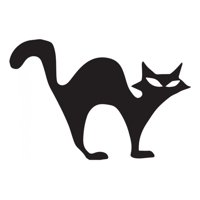 Rienda Libre Graphics - Decomural Creepy Cat Halloween Ws-33211