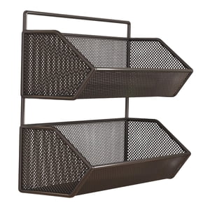 Magideal - Cesta Colgante Para Pared, Cesta Colgante Multifuncional Y Resistente, Cesta De Frutas, Contenedor De Malla De Almacenamiento, Cocina Para Armarios De