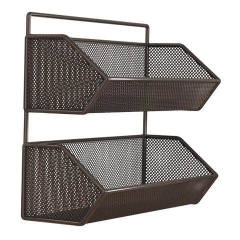 Magideal - Cesta Colgante Para Pared, Cesta Colgante Multifuncional Y Resistente, Cesta De Frutas, Contenedor De Malla De Almacenamiento, Cocina Para Armarios De