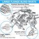 thumbnail image 5 of Kit surtido de remaches LAZIRO 215 piezas de aluminio con funda plateada, 5 of 6