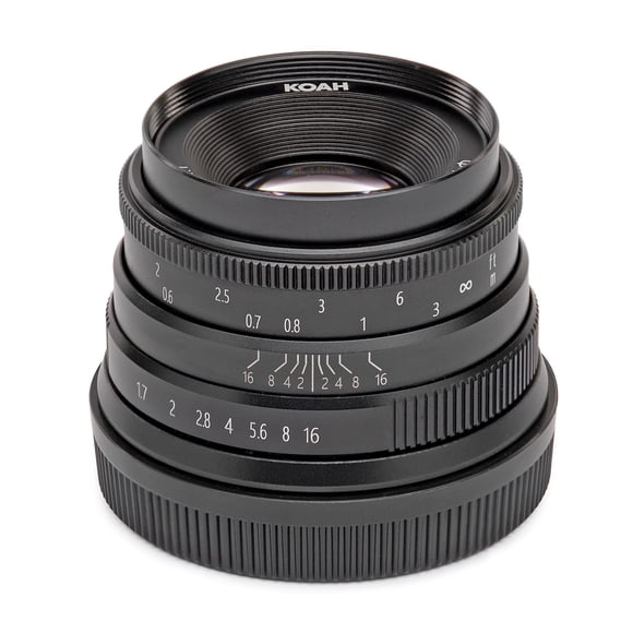 Lente Koah Artisans Series de 35 mm f/1.7 con enfoque manual de gran apertura para Fujifilm FX