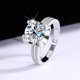 thumbnail image 2 of Moissanite Diamond Rings para Mujer 3Uds Corte Redondo Color D VVS1 Anillos de Promesa Compromiso Boda de Plata Esterlina 925 Banda Juego Nupcial con Certificado, 2 of 7