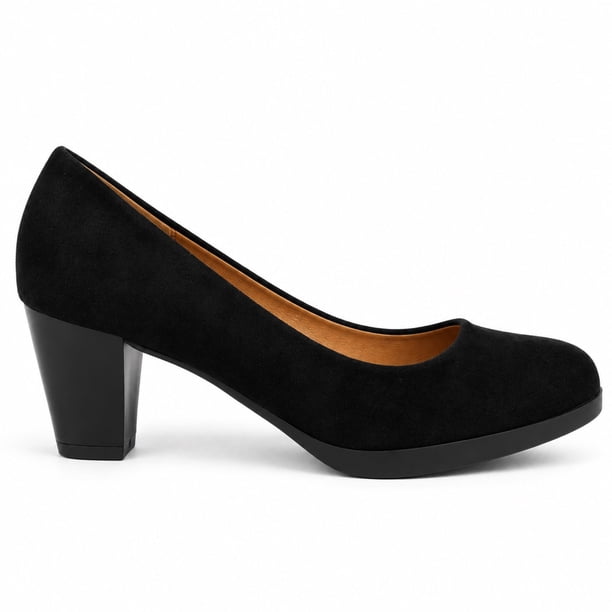 Zapato de Mujer Formal Gamuza Taco Cónico 2652