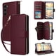 thumbnail image 3 of Funda Cartera con Cremallera y Correa para Samsung Galaxy S23 Soporte y Tarjetero Rojo, 3 of 6
