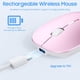 thumbnail image 3 of Mouse Bluetooth SUNGI delgado, recargable, silencioso, rosa, 3 of 7