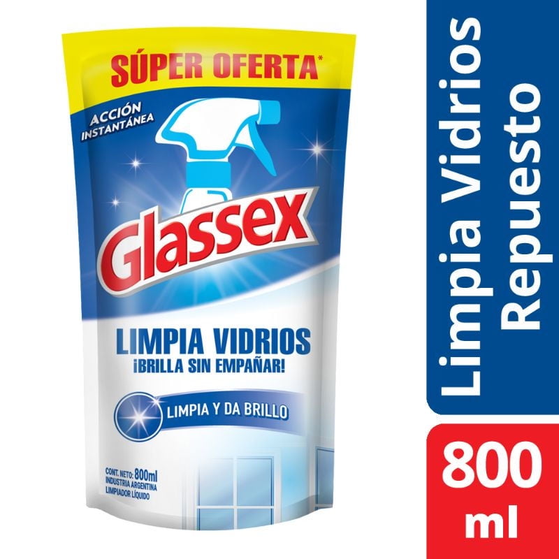 Glassex - Limpia Vidrios Recarga Doypack