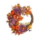 thumbnail image 5 of Guirnalda De Otoño Para Puerta Delantera, Guirnalda Artificial, Fiesta De Flores, Corona De Cosecha De Otoño, Flor Violeta, 5 of 5