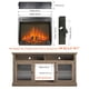 thumbnail image 1 of 23 inch electric fireplace insert, ultra thin heater with log set & realistic flame, remote control with timer, overheating protection, 1 of 3