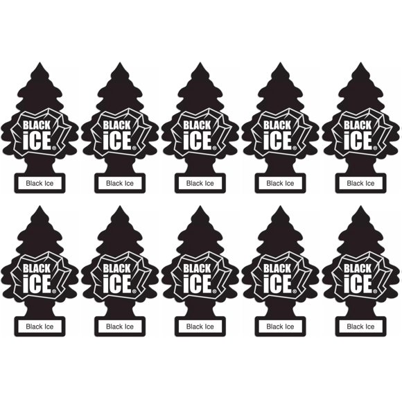 Ambientador para auto AHSR PRODUCTS Black Ice, paquete de 10