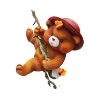Magideal - Escultura De Oso Trepador, Estatua De Resina, Accesorios De Jardín Resistentes, Adorno De Jardín, Estatuilla De Oso Para Regalos De Inauguración De La Amarillo Claro