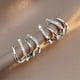 thumbnail image 2 of Elegant & Sexy Claw Design Earrings with Shiny Zircon Inlay & Copper Jewelry - Perfect for Daily Wear!, 2 of 4