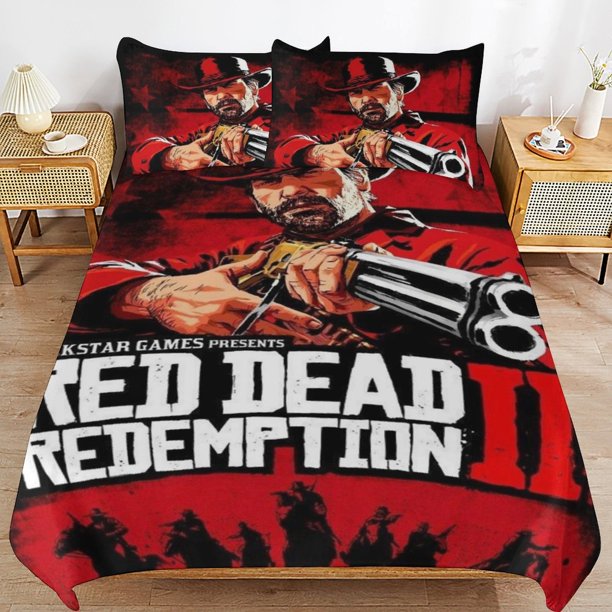 Red Dead Redemption Comforter Set 3 Pieces Quilt Cover Set Soft Bedding Sets for All Seasons