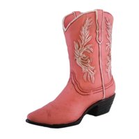 Bothyi - Jarrón De Resina Con Forma De Bota De Vaquera, Bonito Jarrón De Flores Secas Para Estantería De Libros De Granja, Color Rosa