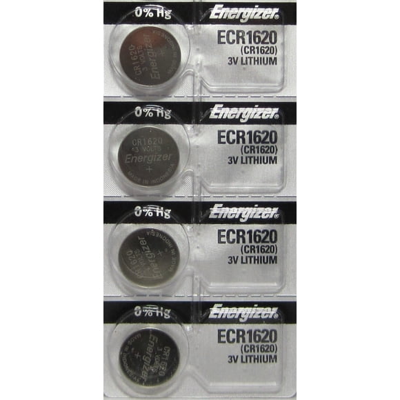 Pilas Coin Cell Energizer CR1620 de litio de 3 V (paquete de 4)