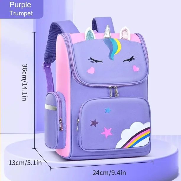 Shoulder Backpacks for Boys and Girls with Cute Unicorn Back To School Oxford Fabric Backpacks Shoulder Bag Cartoon Unicorn Book