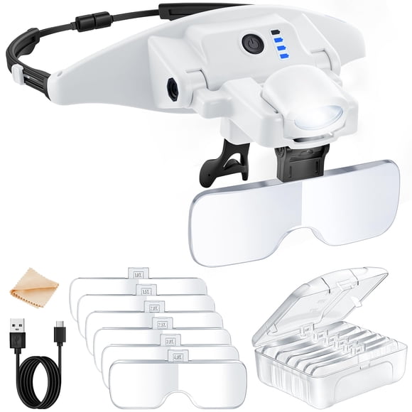Lupa JARLINK 1.0X‑4.0X 3 Modos de Luz Recargable