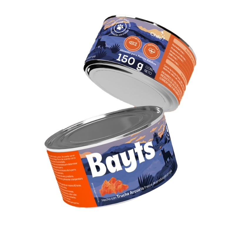 Alimento Lata Bayts Premium Trucha Arcoiris Perro 150gr