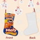 thumbnail image 3 of Bely y Beto Tema: Calcetines de Navidad, fino lino blanco para colgar en escaleras y chimenea, decoración navideña para el hogar, regalo de Navidad.54cm×38cm, 3 of 5