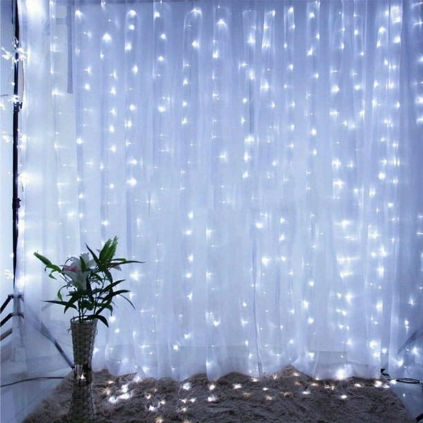 1pc LED Curtain Lights Waterfall Lights 59.06inch/4.92ft, 78.74inch/6.56ft Garland Fairy Lights Christmas Decorations Wedding LED Fairy Lights Navidad Gift 2023 New Year's Day Ramadan Decorations