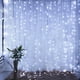 thumbnail image 1 of 1pc LED Curtain Lights Waterfall Lights 59.06inch/4.92ft, 78.74inch/6.56ft Garland Fairy Lights Christmas Decorations Wedding LED Fairy Lights Navidad Gift 2023 New Year's Day Ramadan Decorations, 1 of 3