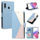 thumbnail image 1 of Cartera para Samsung Galaxy A20e en PU Tricolor, Funda con Solapa, Azul Claro, 1 of 6