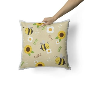 Creango - Cojin Decorativo Abejitas Y Flores