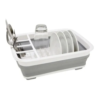 Genérico - Secador Platos Silicona Plegable Color Gris