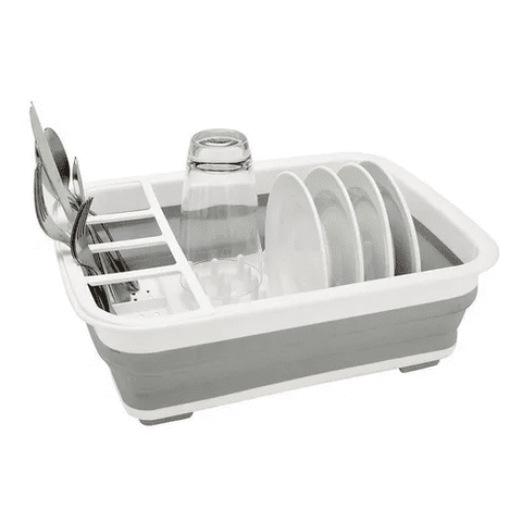 Genérico - Secador Platos Silicona Plegable Color Gris