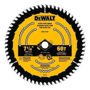 Disco De Sierra 7-1/4'' 60T Corte Fino Dewalt Dwa171460 Amarillo