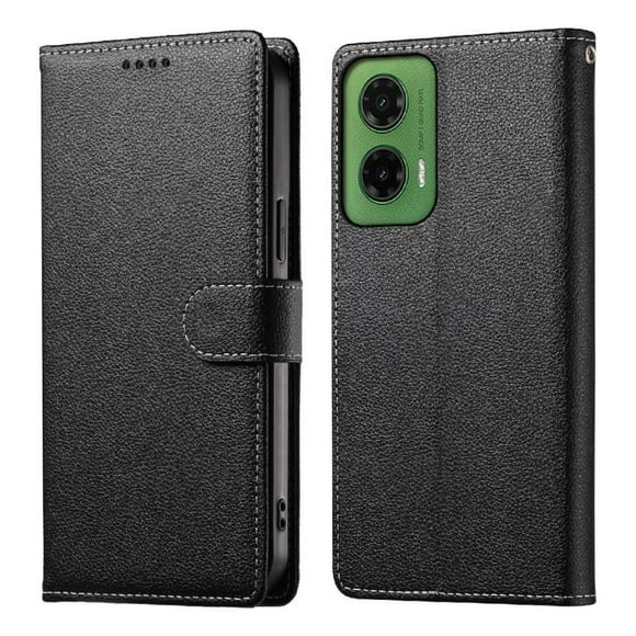Funda para FOXDOCK Motorola Moto G35– Cuero Premium, 3 ranuras para tarjetas, Protección contra impactos