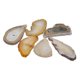 thumbnail image 2 of 6 piezas de ágata natural pulida cristal de cuarzo rebanada colgante crudo gris, 2 of 5
